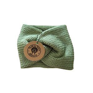 8237 Clover Green Soft Stretch Knitted Cable Warm Ear Warmers Headbands Ear